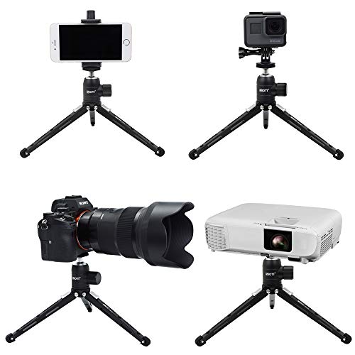 Sioti Tripod Mini Ball Head Tripod Mount Head-Metal Ballhead 360° Pan 90° Tilt Tripod Mount With 1/4" Screw For Digital Camera/Compact Dslr/Cell Phone/Monopod/Gopro/Light Stand/Light House #TOP6