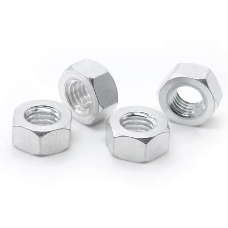 Titanium GR5 DIN934 Hex Nuts, Ti-6Al-4V Hexagon Nuts Assortment, Metric M2 M2.5 M3 M4 M5 M6 M8 M10 M12 M16 Fasteners for Industrial Hardware, Automotive, Motorcycle (50,M3)