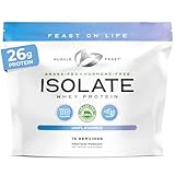 Muscle Feast Grass-Fed Whey Protein Isolate, All Natural Hormone Free Pasture Raised, Whey Isolate Protein Powder for Men and Women, Clean, Non-GMO & Gluten-Free, Isolate Protein - Unflavored, 5lb