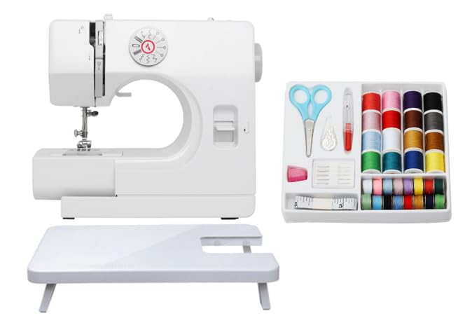 Elektrische Naaimachine - Mini Naaimachine Voor Beginners - 12 Stiksels Draadspoel Apparaat Dubbele Draad Compacte Naaiapparaat Eu 220v