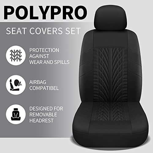 Pariitadin Car Seat Covers Full Set, Washable And Breathable Premium Cloth Automotive Vehicle Seat Cover For Car Interior, Universal Fit For Most Cars, Sedan, Truck, Suv(Black) #TOP3