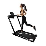 XTREADMILLLUXE Two in one Walking Pad Foldable Treadmill for Home & Office Under Desk Treadmill 2.25HP Installation-Free Bluetooth HiFi Speaker Remote Control -Black