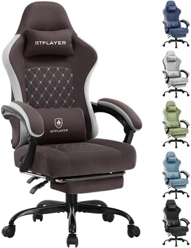 （10:00時点） GTRACING ゲーミングチェア ファブリック デスクチェア オットマン 椅子 イス テレワーク 【ポケットコイル採用】 腰痛対策 pcチェア 蒸れない ソファーの座り心地 【安心の非再生ウレタン採用】『ダイア調に蝶の刺繍のデザイン』LR002新シリーズ