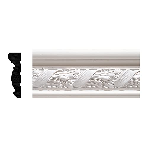 V29RTO-4FT Primed White Hardwood Chair Rail Moulding