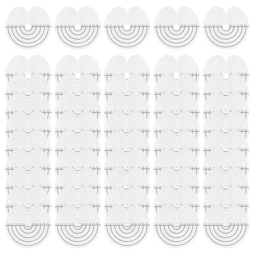 50 Pcs Heat Shield Guards for Hair Extension with Scale Circular K Tips Hair Extensions Tool Single Hole Round Spacer Template Clips Clear Fusion Keratin Glue Protector Templates for Hairs Extensions
