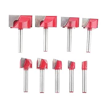 Universal 9Pcs Round Cleaning Bottom Router Bit 6Mm Shank Chisel ...
