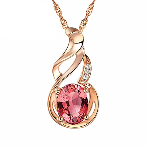 Collier femme tourmaline rouge et diamant pour briller lors de votre fête de mariage élégante