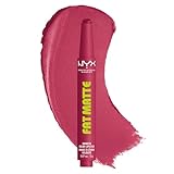 NYX PROFESSIONAL MAKEUP Fat Matte Lipstick, Pigmented, Smoothing, & Non-Drying Lip Crayon, Long Lasting Lip Makeup, Vegan & Cruelty Free - Blush Blanket (Mauve)