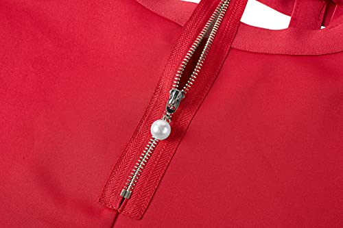 Urban CoCo Womens Elastic Waist Pleated Short Braces Skirt3