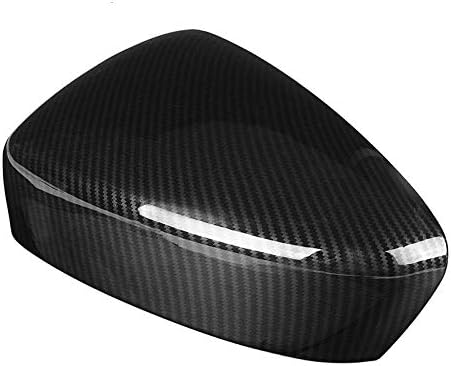 Carbon Fiber Black Rearview Mirror Covers Fit Mazda Cx-5 Cx5 2013 2014 2015 Door Wing Mirror Shell Covers, Sturdy ABS, Easy Install, Sporty Appearance