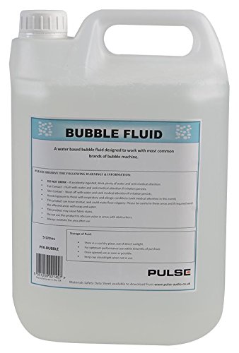 PULSE 5 Litre Bubble Machine Fluid – Long-Lasting, High-Quality Bubble Solution | Water-Based | UK Made | For Most Bubble Machines