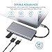 9 in 1 USB C Hub- USB-C to HDMI (Support Sumsung Dex Mode) VGA with 3.5mm Audio Output, SD/TF Card Reader, 3USB 3.0, USB-C Power Delivery Adapter for MacBook, iPad Pro, Samsung Galaxy S8+