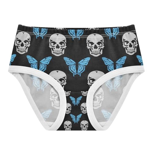 Blue Butterfly Skulls Toddler Girls's Underwear 2T 202c1156