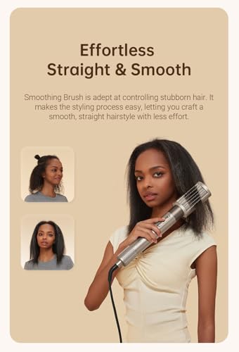 Image of Dreame AirStyle, 5-in-1 Hair Drying & Styling System for Curling, Smoothing, and Volumizing, 1200 Watts, Gold