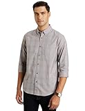 Symbol Premium Men&amp;#39;s Stylish Checkered Buttondown Casual Shirt - Regular Fit | Plain | Full Sleeve | Cotton Semi Formal Wear (Available in Plus Size) (Brown_XL) Amazon Deal