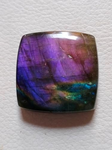 Labradorite violette naturelle en forme de coussin 25mm, pierre d'émotion - 4