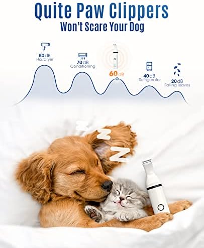 oneisall Dog Paw Trimmer, Quiet Dog Clippers, Paw Shaver for Dogs Cats Paws, Eyes, Ears, Face