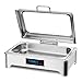 Set di scaldavivande elettrico, in acciaio inox, con controllo Smart Touch, per catering e feste immagine
