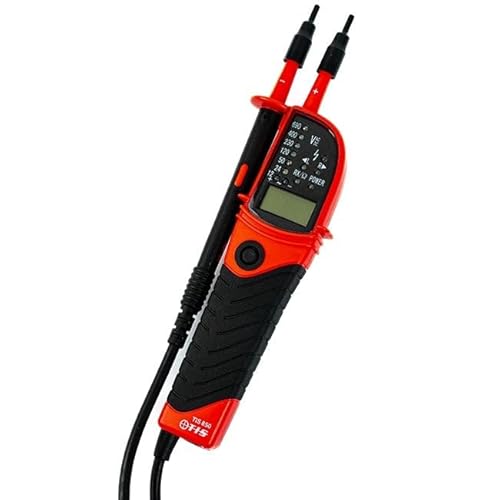 TIS TIS850 Digital Voltage and Continuity Tester with LCD Display, Red and Black