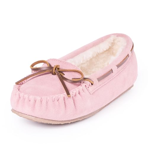 Minnetonka Womens Cally Slipper, Pink Blush, Size 8