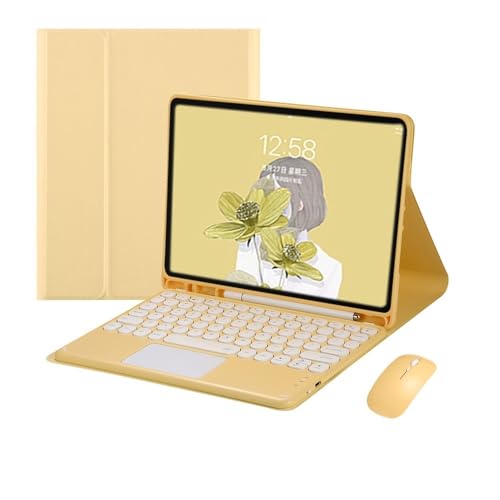 Clavier détachable iPad Air 11 2024 avec touches rondes et souris
