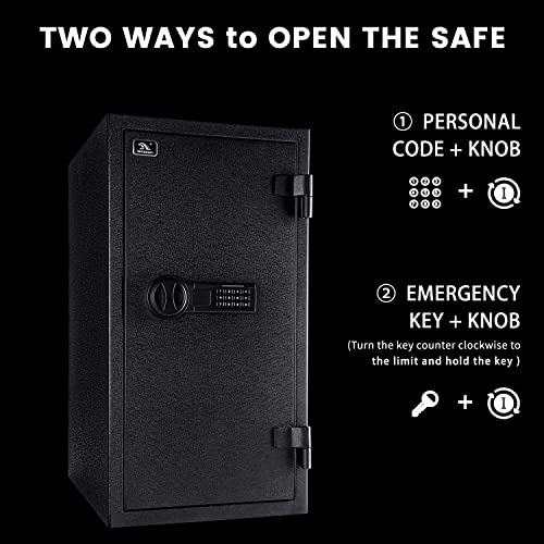 Tigerking Safe Box,Fireproof Safe,3.47 Cubic Feet,Large Steel Money Safe Home Safe With Digital Lock For Home And Office Black thumb #3