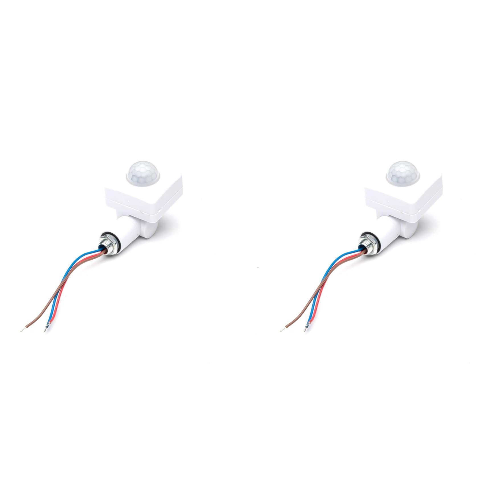 Jnchdghwa 2X AC85-265V IP65 Motion Sensor Adjustable PIR Switch Ultrathin LED Light PIR Outdoor Motion Sensor Detector,10Mm White