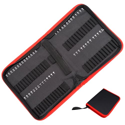 Fahibin Drill Bit Storage Bag Zipper Zipper Bit Tool Pouch Cloth Wrench Organizer Drill Bit Storage Bag Small Tool Carrying Case for 55 Driver Bits (224 * 177 * 42mm)