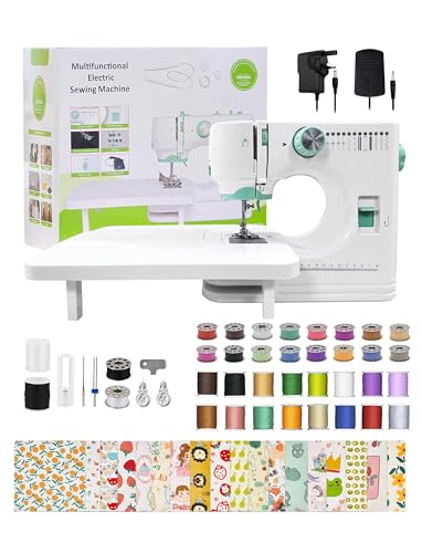 2026 New Portable Sewing Machine - 12 Built-in Stitches, 2-Speed Foot Pedal with Basic Sewing Kit | Ideal for Beginners, Adults & Children | Home Use Sewing Machine (Green)