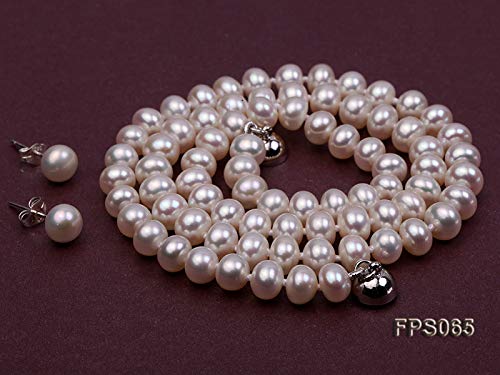 JYX - Set di collana di perle d'acqua dolce da 6,0...