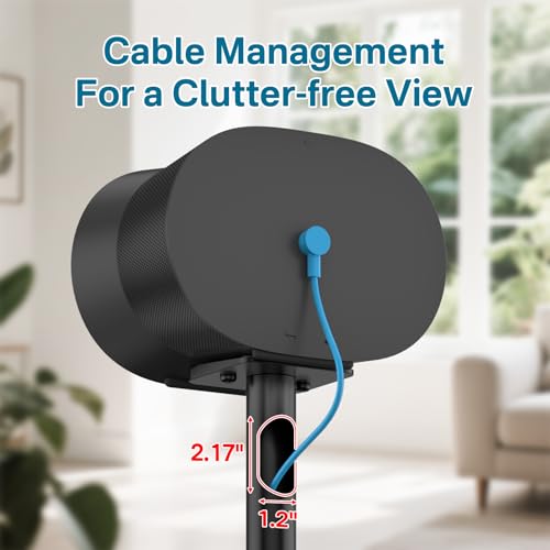 Heavy Duty Speaker Stand for Sonos Era 300 Stand, Adjustable Height 33"-42" for Sonos Era 300 Floor Stand with Cable Management Hold up to 30 Lbs for Sonos Era 300 Speaker, 2 Pack by Yibracki - Image 4