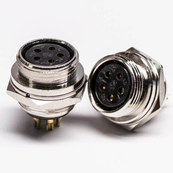 10pcs GX16 5 Pin Panel Mount Connector Female Socket RP Aviation Connector