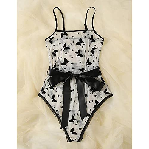 Dentelle sous-vêtements arc papillon ensemble robe sexy - 3
