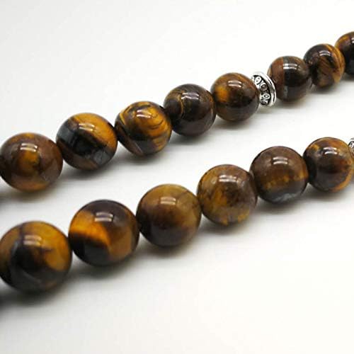 Miniatura 3 de ALBASHAN Man's Tabish Big Size 0.315 in 0.394 in 0.472 in 0.551 in Ojos de tigre Piedra natural misbaha Ojos de tigre cuentas de oración 33 66