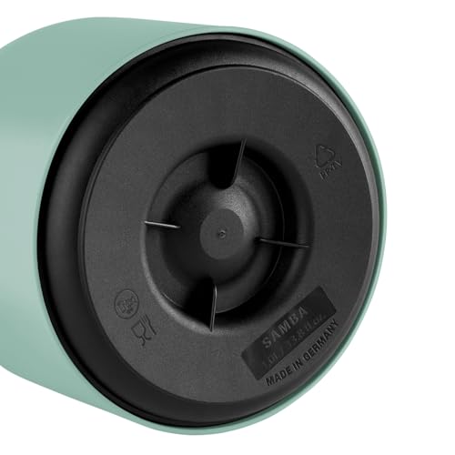Foto von Emsa Samba Isolierkanne F40102 | 1 Liter , Kunststoff | Quick Press Verschluss | 100% dicht | 12h heiß, 24h kalt | Puder Grün