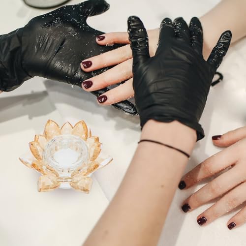 Vaso de Cristal para Manicura Lotus con Tapa miniatura 6