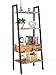 GIKPAL Scaffale a Scala, Libreria Industriale a 4 Ripiani Scaffalature di Stoccaggio in Legno con Cassetto per Soggiorno, Camera da Letto, Cucina, Ufficio, 138 x 55 x 32 cm