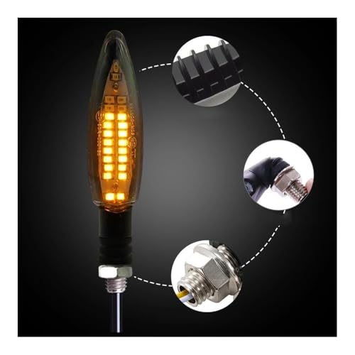 Luces de señal giro para motocicletas con intermitentes LED integradas E24 para moto 2