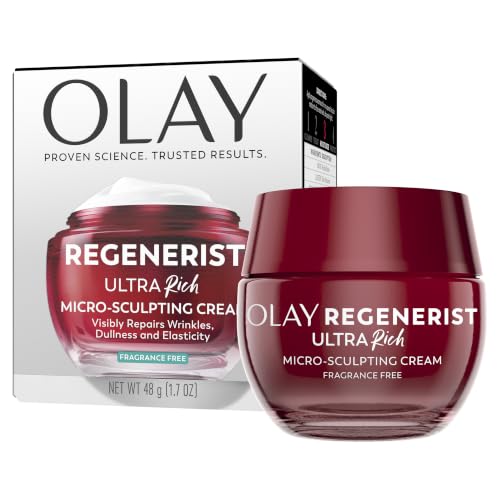Olay Regenerist Ultra Rich Face Moisturizer, Fragrance-Free,1.7 Oz, Ultra-Rich Anti-Aging Face Cream with Vitamin B3 + Peptides, 24HR Hydration, Visibly Firming, Non-Greasy Moisturizer for Face & Neck - image 1