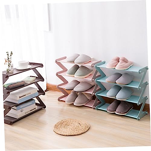 Zapatero de acero inoxidable rosa con diseño compacto para el hogar 8