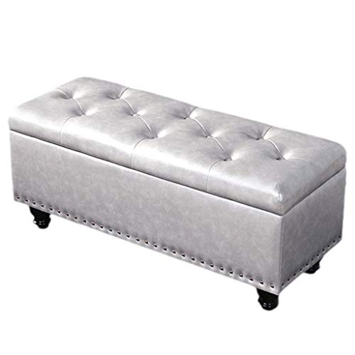 Preisvergleich Produktbild Bench Hocker Aufbewahrungshocker Ottoman Gepolsterte Pouffes Aufbewahrungstruhen Luxusmode Multifunktionssofa Sitzbank Platzsparend Max. Zuladung 300 kg Hocker (Size : 60 * 40 * 45cm)