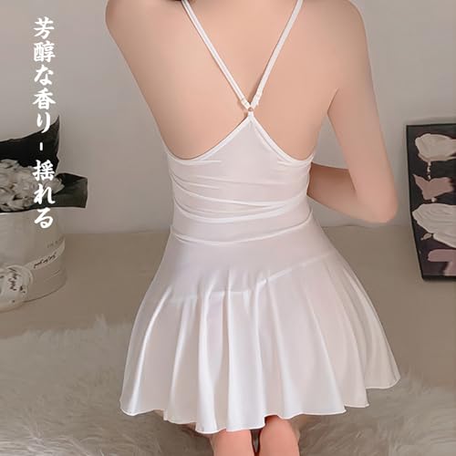 [Moerstar] セクシー ボディコン ワンピース セクシーランジェリー プリーツスカート 透け コスプレ コスチューム 仮装 かわいい 過激 エッチ えろい シースルー 下着 女性 ランジェリー 女性用 可愛い プレゼント - 画像4