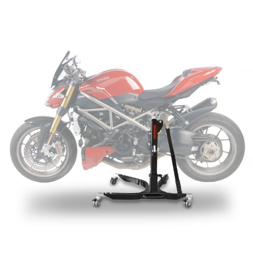 Alta precisione, perfetta aderenza di adattatore e il posizionamento molto stabile della moto, permette un facile accesso per le riparazioni, la manutenzione e la pulizia di tutte le parti ad esempio, ruote, motore e forcella. Ideale per l'inverno.
