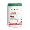 Organika Canadian-Made Enhanced Collagen Protein Powder- Lychee Flavour - For Healthy Hair, Skin, Nails, Joints - Hydrolyzed For Better Absorption – Grass-Fed, Non-GMO - 252g