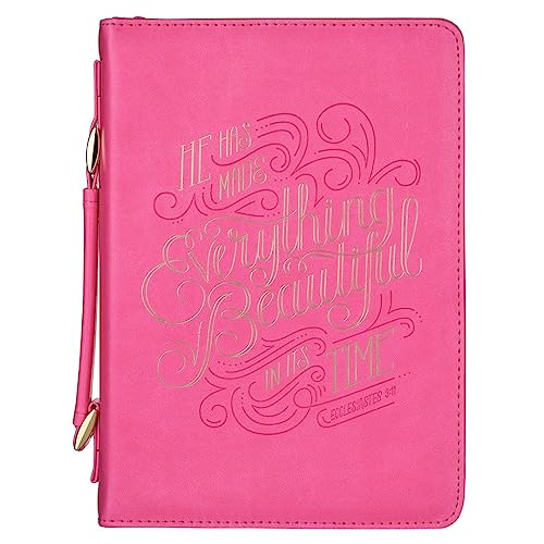 Couverture de Bible femme Christian Art Gifts rose en faux cuir