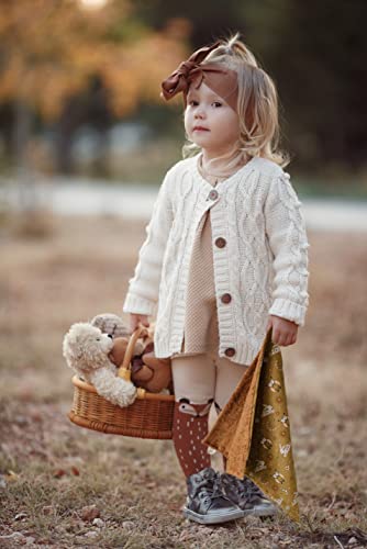 Leyl&Ari Plush Lovey Blanket (Sienna/Owl), 100% Cotton Security Blankie, Soft Premium Quality For Newborn Baby, Infant, Toddler, Gender Neutral Unisex Gift, Made In Usa #TOP2