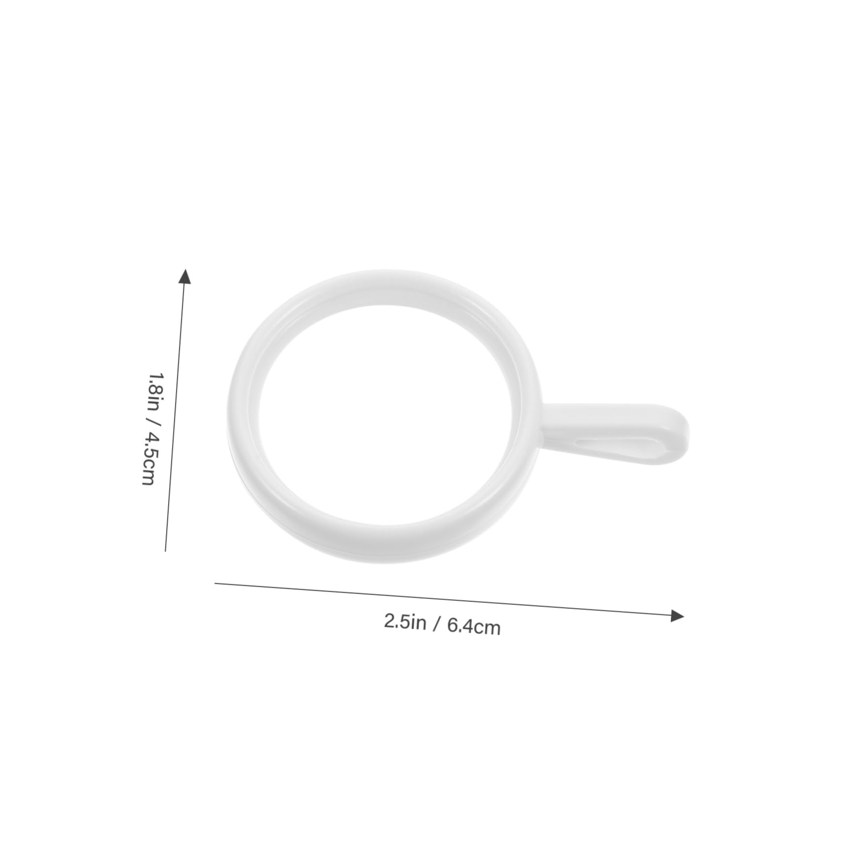 Anneaux à Œillets de Fixation 190 Pièces, PP Blanc, pour Tringle