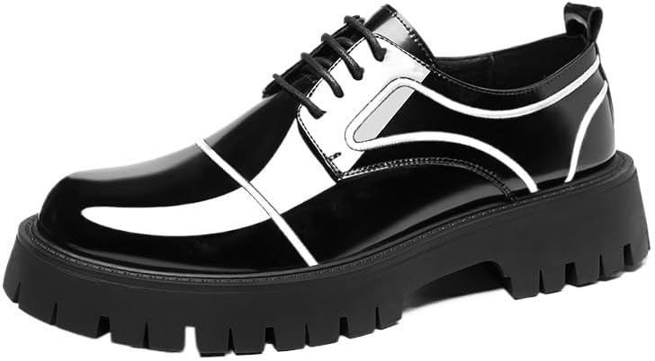Men's Business Dress Shoes Lace-up flat-heeled Round-toed Shoes Breathable Non-slip Comfortable All-match Shoes for Men