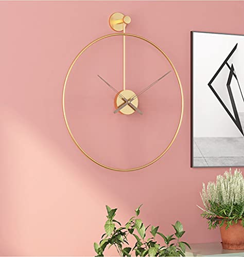 Modirnation 'The Ring' Oversized Modern Nordic Wall Clock, Minimalistic And Stylish, Simplistic Luxury Metal Design, Silent Quartz Mechanism, Home Decor For Home/Office (Gold) #TOP3