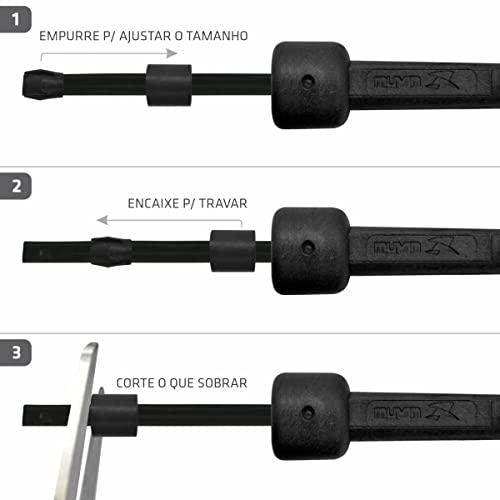 Kit 4 Cordas de Pular Muvin Basics Tamanho Ajustável em PVC - Corda de Saltos Com Velocidade Para Tr